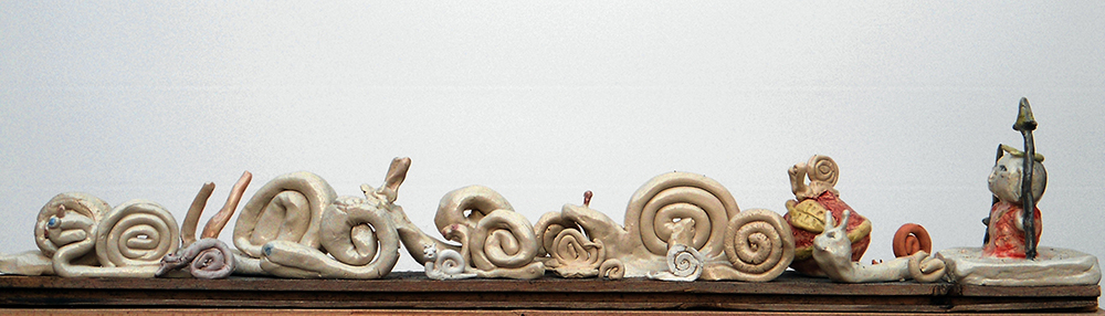 Schneckenskulpturen
